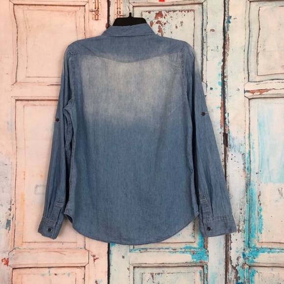 Foreign Exchange Button Down Chambray - Picture 2 of 7